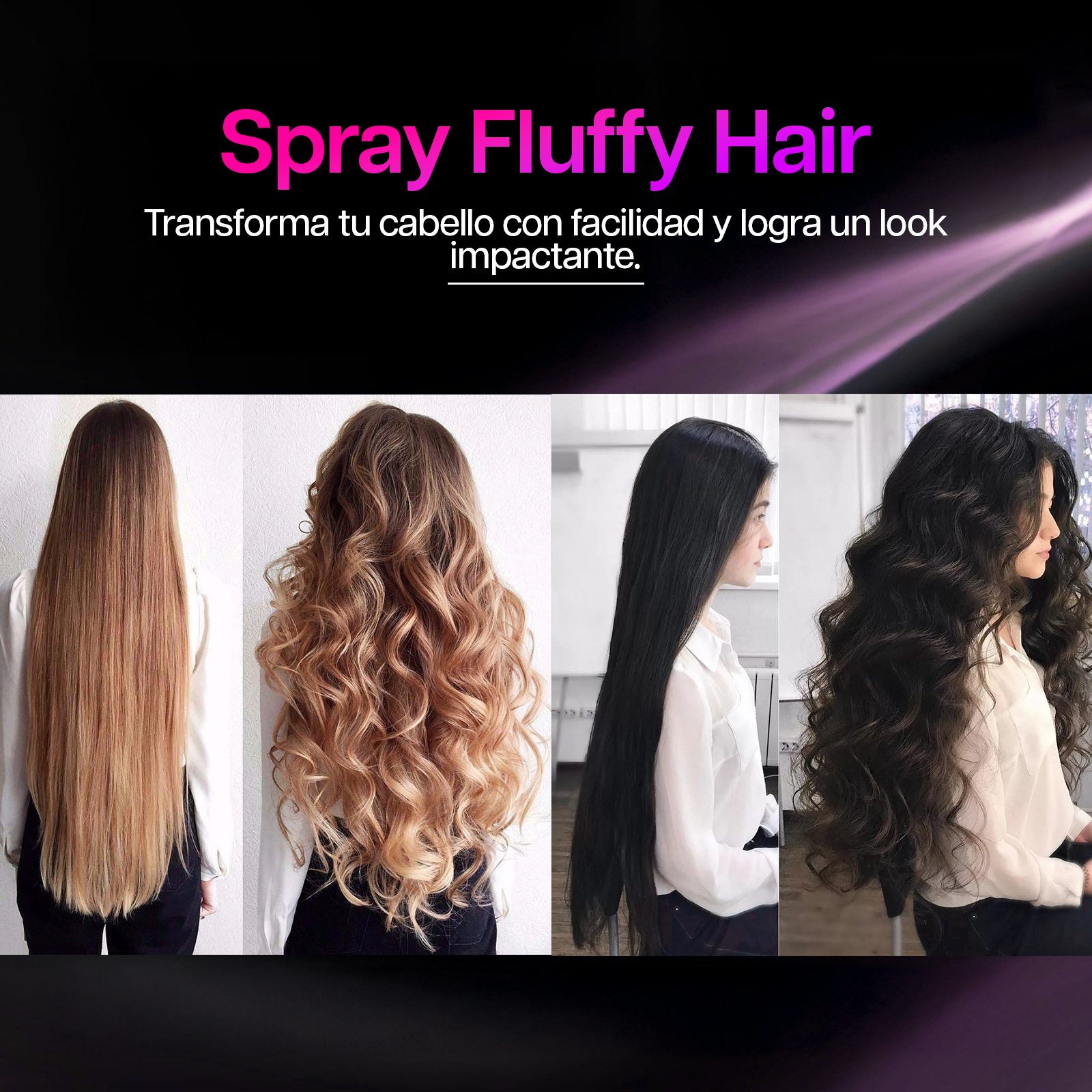Spray para volumen y brillo del cabello Fluffy Hair - Roses Jolie