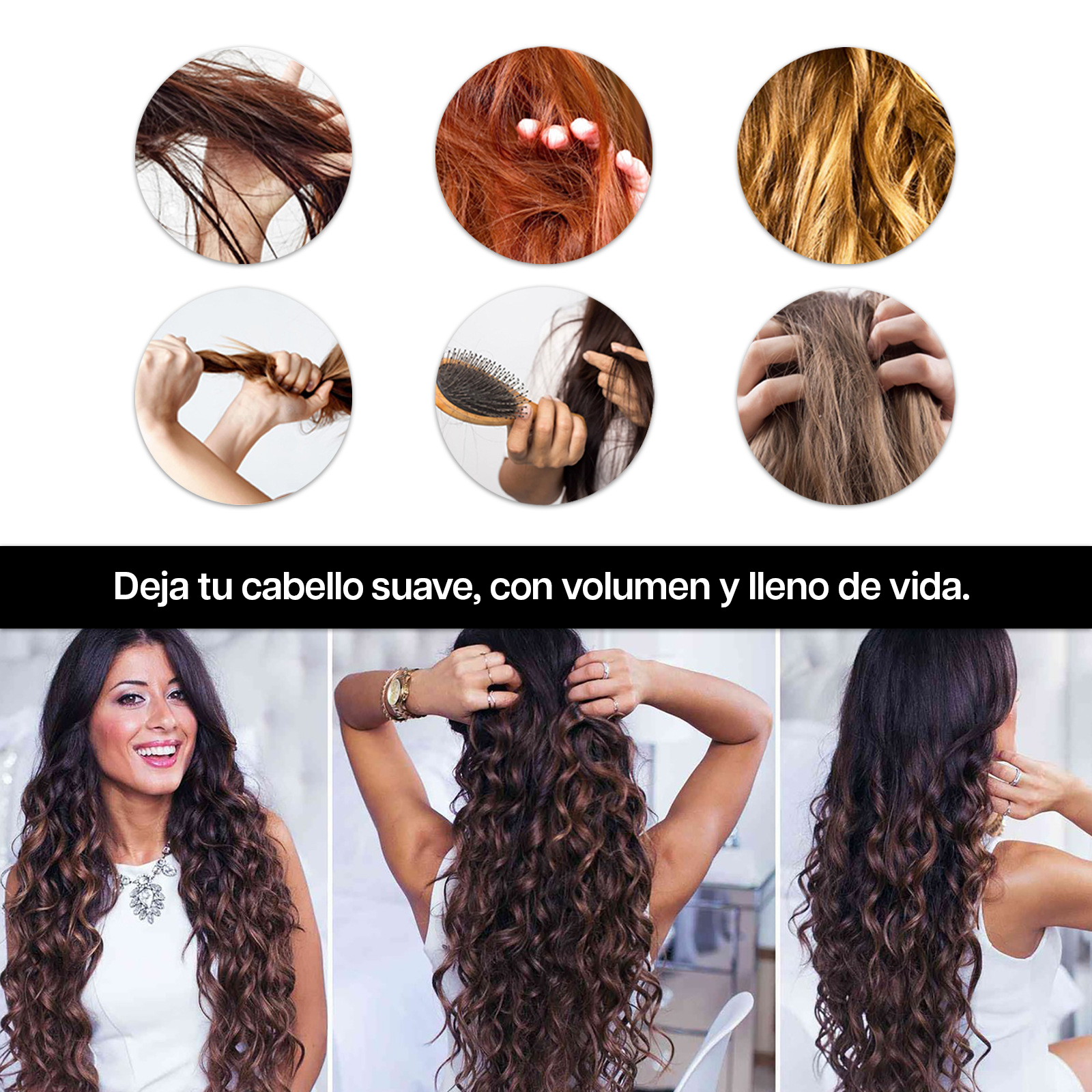 Spray para volumen y brillo del cabello Fluffy Hair - Roses Jolie