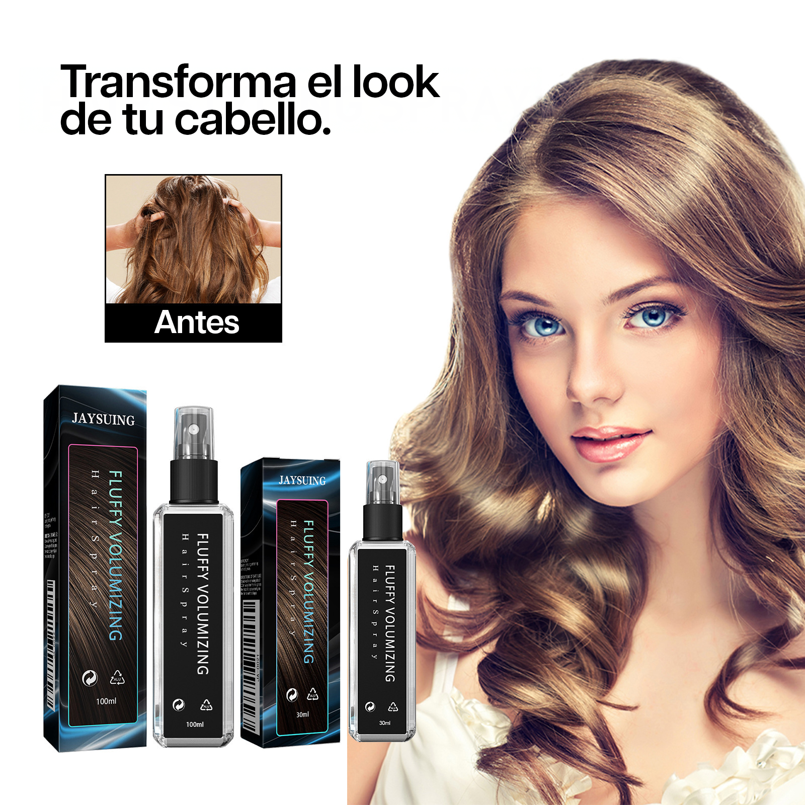 Spray para volumen y brillo del cabello Fluffy Hair - Roses Jolie